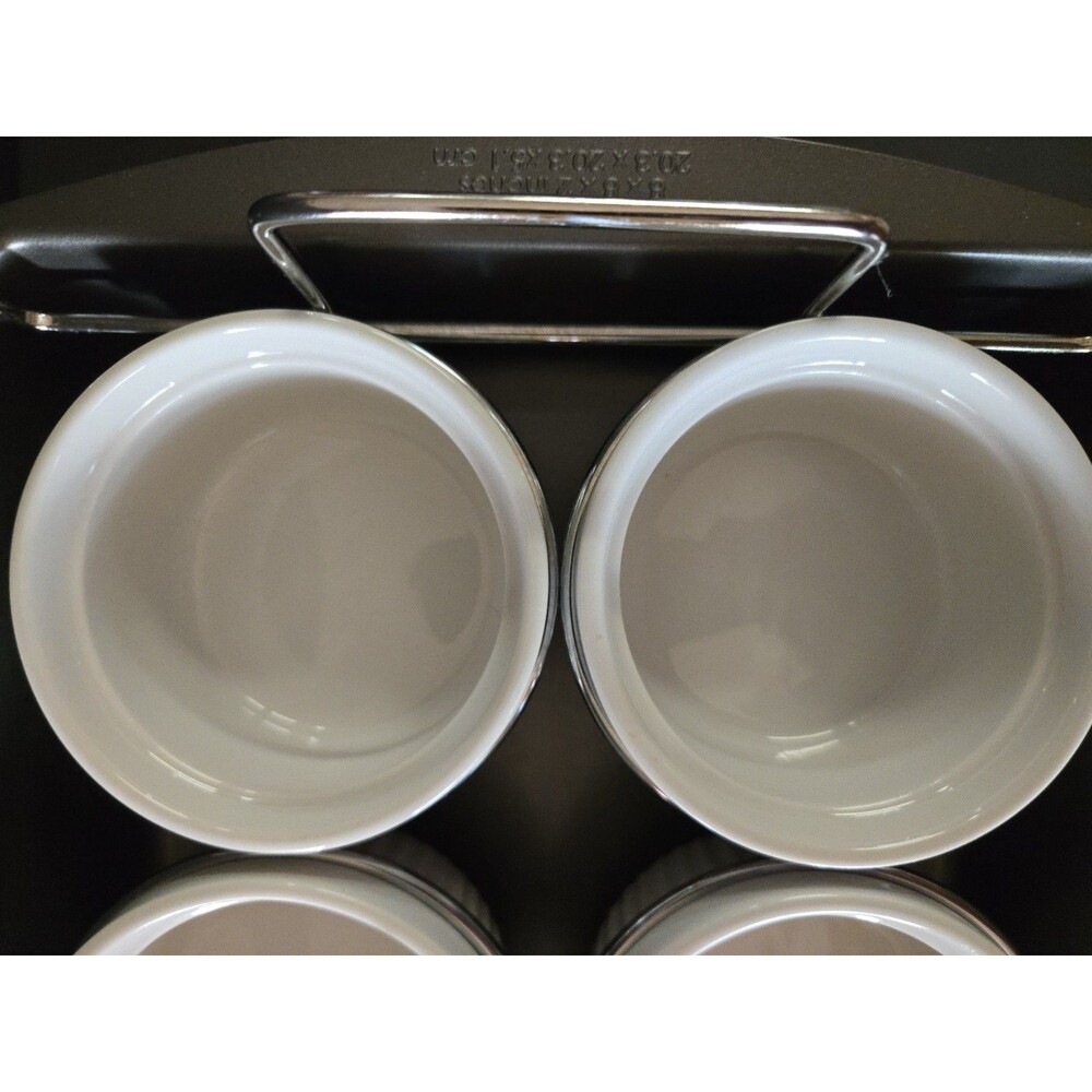 6 Pc CREME BRULEE' Set - Original Professional CHICAGO METALLIC Cookware GUC - Picture 5 of 8